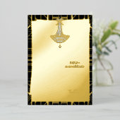 Classic GOLD Gatsby Flapper Brautparty Folieneinladung (Stehend vorne)
