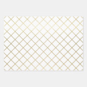 Classic Gold Geometric Abstrakt Pattern Wedding Geschenkpapier Set (Vorderseite 2)