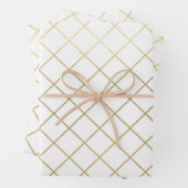 Classic Gold Geometric Abstrakt Pattern Wedding Geschenkpapier Set (Beispiel)