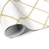 Classic Gold Geometric Abstrakt Pattern Wedding Wr Geschenkpapier (Rolleneckpunkt)