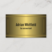 Classic Gold Gerahmt Bars Horizontaler Buchhalter Visitenkarte (Vorderseite)