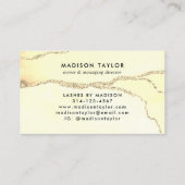 Classic Gold Glitzer Agate Marble Monogram Niedlic Terminkarte (Rückseite)