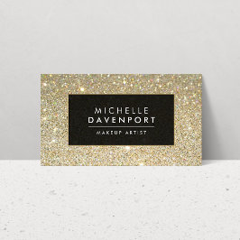 Classic Gold Glitzer Makeup Artist Business Card Visitenkarte
