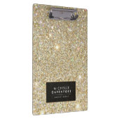 Classic Gold Glitzer Personalisiert Klemmbrett (Rechts)