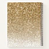 Classic Gold Glitzer Sparkle Elegantes Chic Monogr Notizblock (Rückseite)