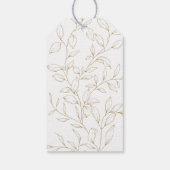 Classic Gold Green Wedding Vielen Dank Geschenkanhänger (Rückseite)