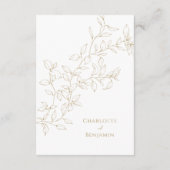 Classic Gold Greenerity Hochzeitsdetails Begleitkarte (Rückseite)