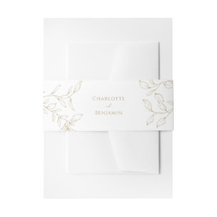 Classic Gold Greenerity Wedding Einladungsbanderole