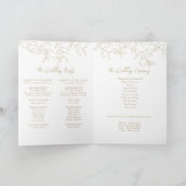 Classic Gold Greenerity Wedding Folded Program Programm (Innenseite)