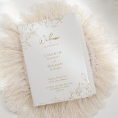 Classic Gold Greenerity Wedding Folded Program Programm