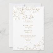 Classic Gold Greenerity Wedding Wir machen Foto Einladung (Vorderseite)