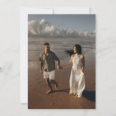 Classic Gold Greenerity Wedding Wir machen Foto Einladung (Rückseite)