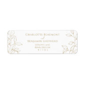 Classic Gold Greenery - Rücksendeadresse (Vorne)