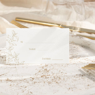 Classic Gold Greenery Wedding Flat Platzkarte