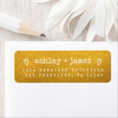 Classic Gold Heart Couple Return Address (Insitu)