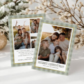 Classic Gold Holiday Foto Card, Frohe Weihnachten