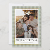 Classic Gold Holiday Foto Card, Frohe Weihnachten (Vorderseite)