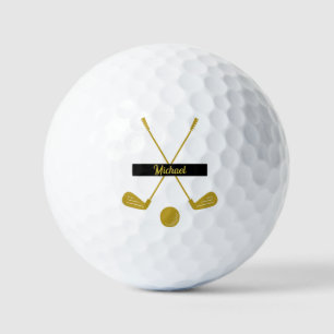 Classic Gold Individuelle Name Geburtstagsgeschenk Golfball