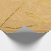 Classic Gold Leaf Ocher Elegantes Muster Geschenkpapier (Ecke)