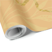 Classic Gold Leaf Ocher Elegantes Muster Geschenkpapier (Rolleneckpunkt)