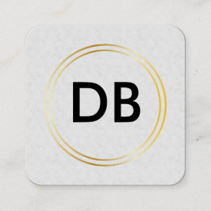 Classic Gold Lux Doppelring Quadratische Visitenkarte