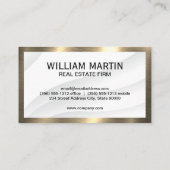 Classic Gold Metallic | Immobilien-Protokoll für R Visitenkarte (Rückseite)