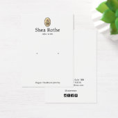 Classic Gold Monogram Earring Display Card (Schreibtisch)