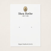 Classic Gold Monogram Earring Display Card (Vorderseite)
