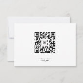 Classic Gold monogramm Website QR CODE BACK Hochze RSVP Karte (Rückseite)