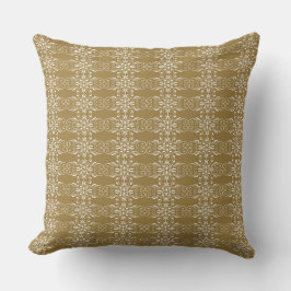 Classic Gold Ornamental Square Pillow Kissen
