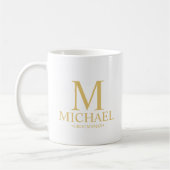Classic Gold Personalisiert Trauzeuge Kaffeetasse (Links)