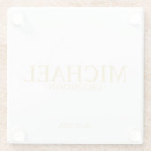 Classic Gold Personalisiert Trauzeugen Glasuntersetzer (Rückseite)