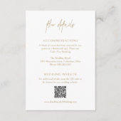 Classic Gold QR Code Elegante Hochzeit Begleitkarte (Vorderseite)