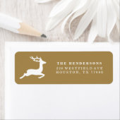 Classic Gold Rentier Holiday Address Labels (Insitu)