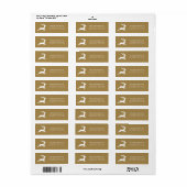 Classic Gold Rentier Holiday Address Labels (Vorne)