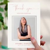 Classic Gold Script Beileid Vielen Dank Foto Einladung