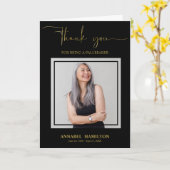 Classic Gold Script Pallbester Vielen Dank Foto Ca Karte (Gelbe Blume)