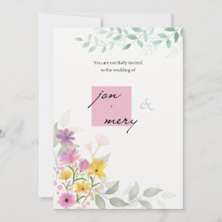 Classic Gold Script Wedding Invitation  trendup Einladung