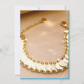 Classic Gold Script Wedding Invitation  trendup Einladung (Rückseite)