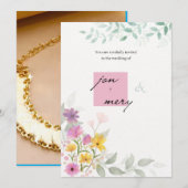 Classic Gold Script Wedding Invitation  trendup Einladung (Vorne/Hinten)