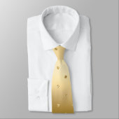 Classic Gold Shine Glitzer Polka Party Neck Tie Krawatte (Gebunden)