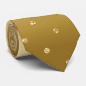 Classic Gold Shine Glitzer Polka Party Neck Tie Krawatte (Gerollt)