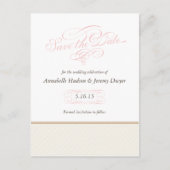 Classic Gold Streifen speichern die Daten Ankündigungspostkarte (Vorderseite)