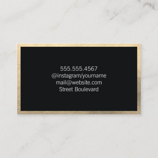 Classic Gold Trim mit Monogram Visitenkarte (Rückseite)