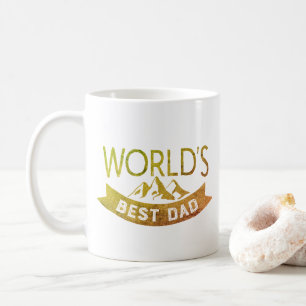 Classic Gold Typografy World's Best Vater Kaffeetasse