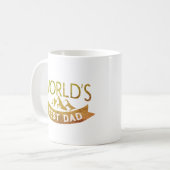Classic Gold Typografy World's Best Vater Kaffeetasse (Vorderseite Links)