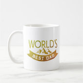Classic Gold Typografy World's Best Vater Kaffeetasse (Links)