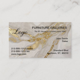 Classic Gold Vein Marble Logo Business Cards Visitenkarte