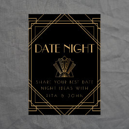 Classic Gold Vintag Date Jar Idee Hochzeitszeichen Sockelschild