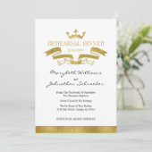 Classic Gold Wappen Probe Dinner Card Einladung (Stehend Vorderseite)